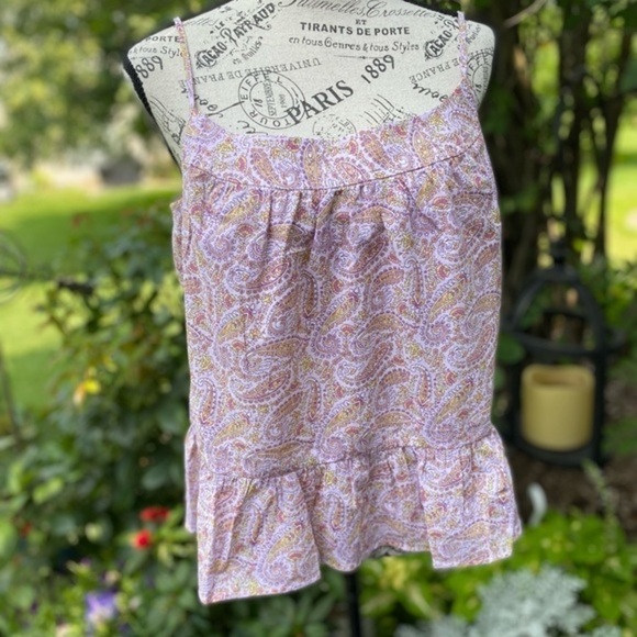 J. Crew Paisley Pastel Straps Top - Picture 1 of 9